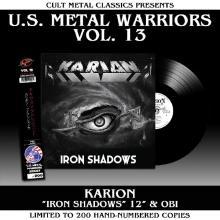 KARION - Iron Shadows (Ltd 200 / Black, Hand-Numbered, OBI, U.S. Metal Warriors Vol. 13) LP