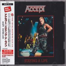 ACCEPT - Staying a Life (Japan Edition, Incl. OBI, MHCP 791-2) 2CD