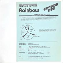 RAINBOW - Captured Live! (Show TWO - 2/6/84) 2LP