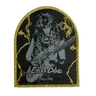 CRISS OLIVA  SAVATAGE - Memorial Patch (Gold Glitter Edge) 7.5cm x 9.5cm