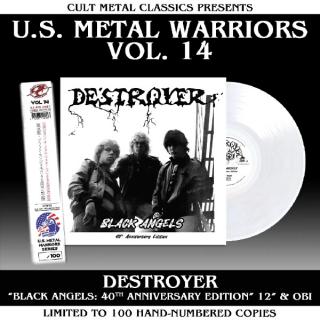 DESTROYER - Black Angels (Ltd 100 / U.S. Metal Warriors Vol. 14, White, Hand-Numbered, OBI) 12"