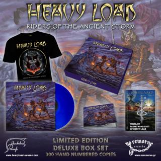 HEAVY LOAD - Riders Of The Ancient Storm (Ltd 300 / Hand Numbered Deluxe Box incl.: 180gr Blue Vinyl, Digipak CD, Book, T-shirt, Poster) LP/CD BOX SET