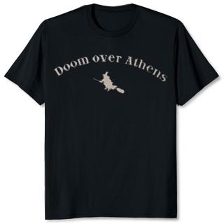 DOOM OVER ATHENS - Savvato 11-12-2010 (Light Grey Logo) T-SHIRT